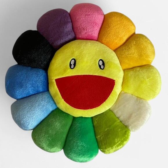 Takashi Murakami Flower Plush 40CM Rainbow/Yellow - Picture 1 of 4